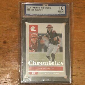 2021 Panini Chronicles - Joe Burrow #16 ISA 10 GEM MINT